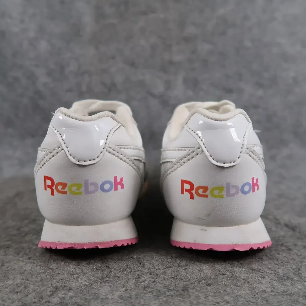 Reebok Shoes Kids 11 Sneakers Classic Jogger Toddler Youth White Lace Up Rainbow